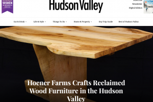 Hudson Valley Magazine: Hoener Farms Crafts Reclaimed Wood Furniture in the Hudson Valley